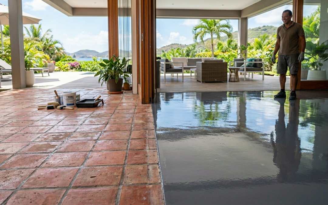 Résine ou carrelage : quel revêtement choisir en Guadeloupe ?
